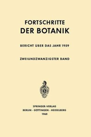 Cover of Bericht UEber Das Jahr 1959