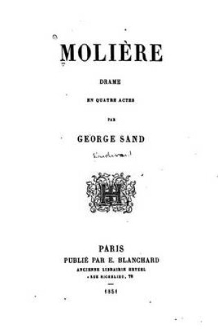 Cover of Moliere, Drame en Quatre Actes