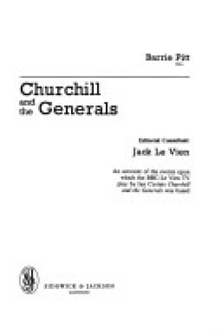 Cover of Churchill and the Generals