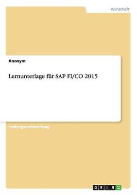 Book cover for Lernunterlage für SAP FI/CO 2015