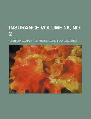 Book cover for Insurance Volume 26, No. 2