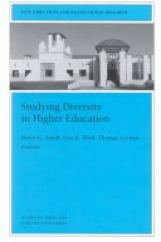 Cover of Studying Diversity Higher Education 81 New Directions for Institutional Research-Ir)