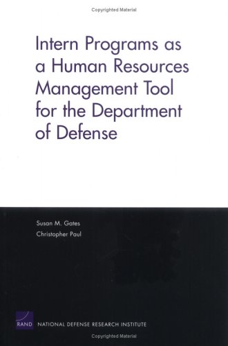 Book cover for Intern Programs as a Human Resources Management Tool for the Department of Defense