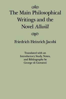 Cover of The Main Philosophical Writings and the Novel Allwill