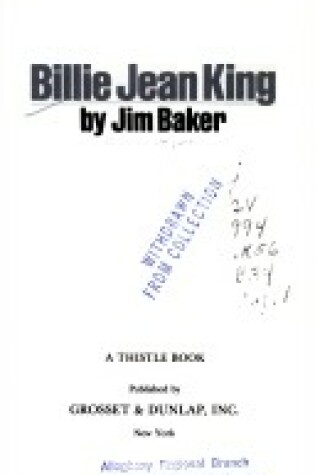Cover of Billy Jean King GB