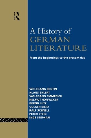 Cover of A History of German Literature