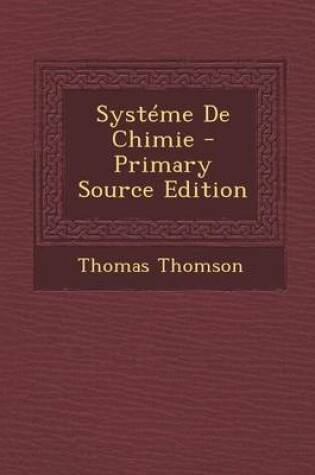 Cover of Systeme de Chimie