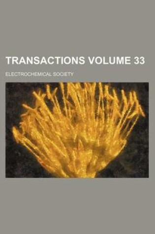 Cover of Transactions Volume 33