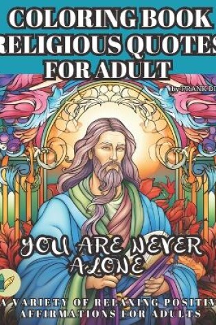 Cover of Coloring Book Religious Quotes for Adult,