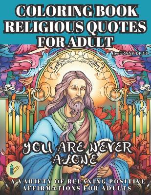 Book cover for Coloring Book Religious Quotes for Adult,