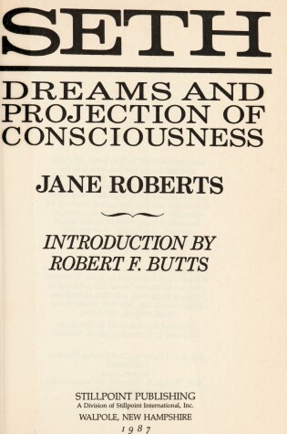 Cover of Seth Dreams, and Projection of Consciousness