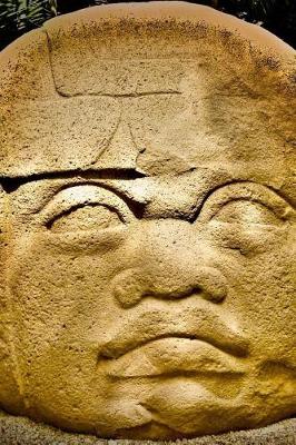 Book cover for Close-Up View of Ancient Olmec Head Tabasco Mexico Archeology Journal