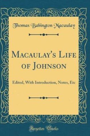 Cover of Macaulay's Life of Johnson