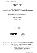 Book cover for Annual Conference of the Society of Instruments and Control Engineers of Japan (SICE)
