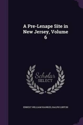 Cover of A Pre-Lenape Site in New Jersey, Volume 6