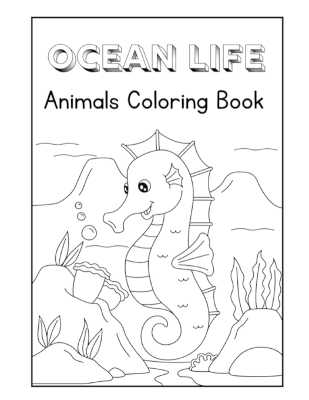 Cover of Ocean Life Coloring Book