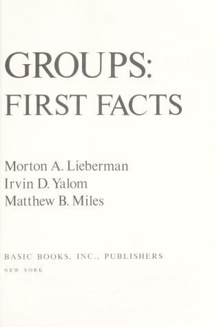 Cover of Encounter Groups