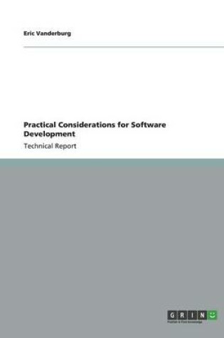 Cover of Practical Considerations for Software Development