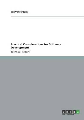 Book cover for Practical Considerations for Software Development