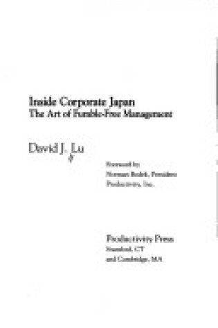 Cover of Inside Corporate Japan