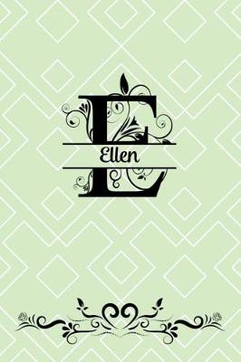 Book cover for Split Letter Personalized Name Journal - Ellen