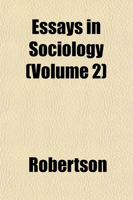 Book cover for Essays in Sociology (Volume 2)