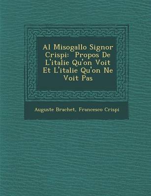 Book cover for Al Misogallo Signor Crispi