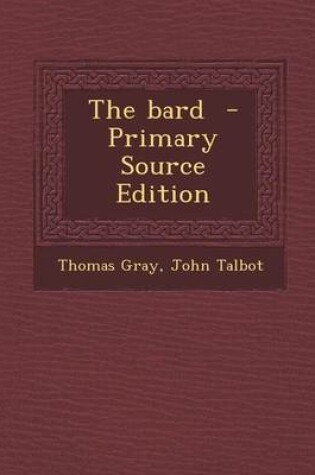 Cover of The Bard - Primary Source Edition