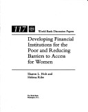 Book cover for Developing Financial Institutions for the Poor and Reducing Barriers to Access for Women