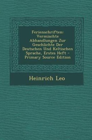 Cover of Ferienschriften