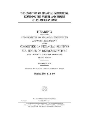 Book cover for The condition of financial institutions