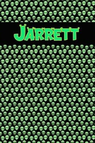 Cover of 120 Page Handwriting Practice Book with Green Alien Cover Jarrett