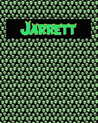 Book cover for 120 Page Handwriting Practice Book with Green Alien Cover Jarrett