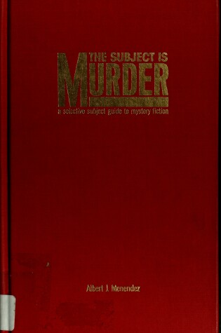 Cover of Subject Is Murder V1