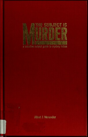 Book cover for Subject Is Murder V1