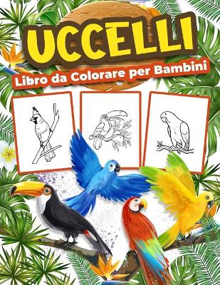 Book cover for Uccelli Libro da Colorare per Bambini