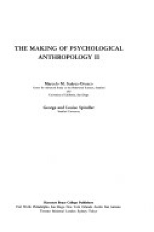 Cover of Making of Psychological Anthropology II