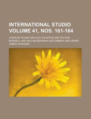 Book cover for International Studio Volume 41, Nos. 161-164