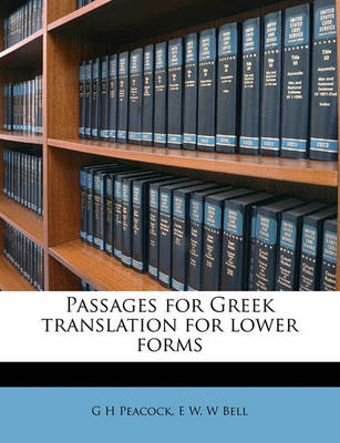Cover of Passages for Greek Translation for Lower Forms
