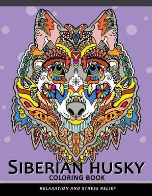 Book cover for Siberian husky coloring book