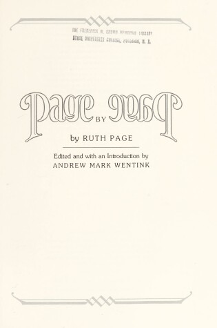 Cover of Page by Page