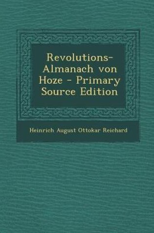 Cover of Revolutions-Almanach Von Hoze (Primary Source)