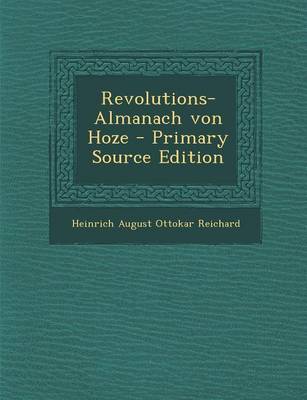 Book cover for Revolutions-Almanach Von Hoze (Primary Source)