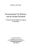 Book cover for Environmental Tax Reforms and the Double Dividend