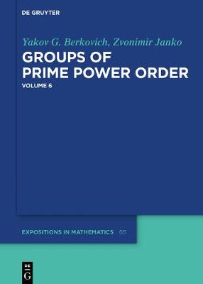 Cover of Yakov Berkovich; Zvonimir Janko: Groups of Prime Power Order. Volume 6