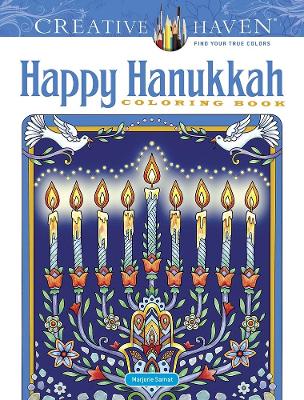 Book cover for Creative Haven Happy Hanukkah Coloring Book