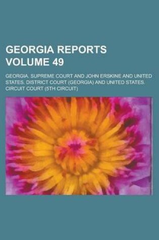 Cover of Georgia Reports Volume 49