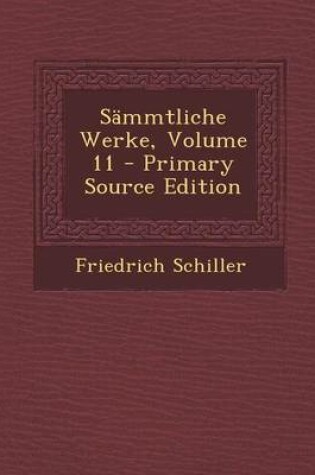 Cover of Sammtliche Werke, Volume 11