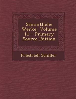 Book cover for Sammtliche Werke, Volume 11