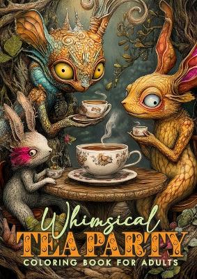 Book cover for Whimsical Tea Party Coloring Book for Adults